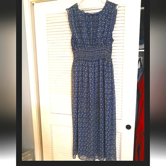 EUC! Max Studio Blue Maxi Dress, XL - Picture 2 of 4